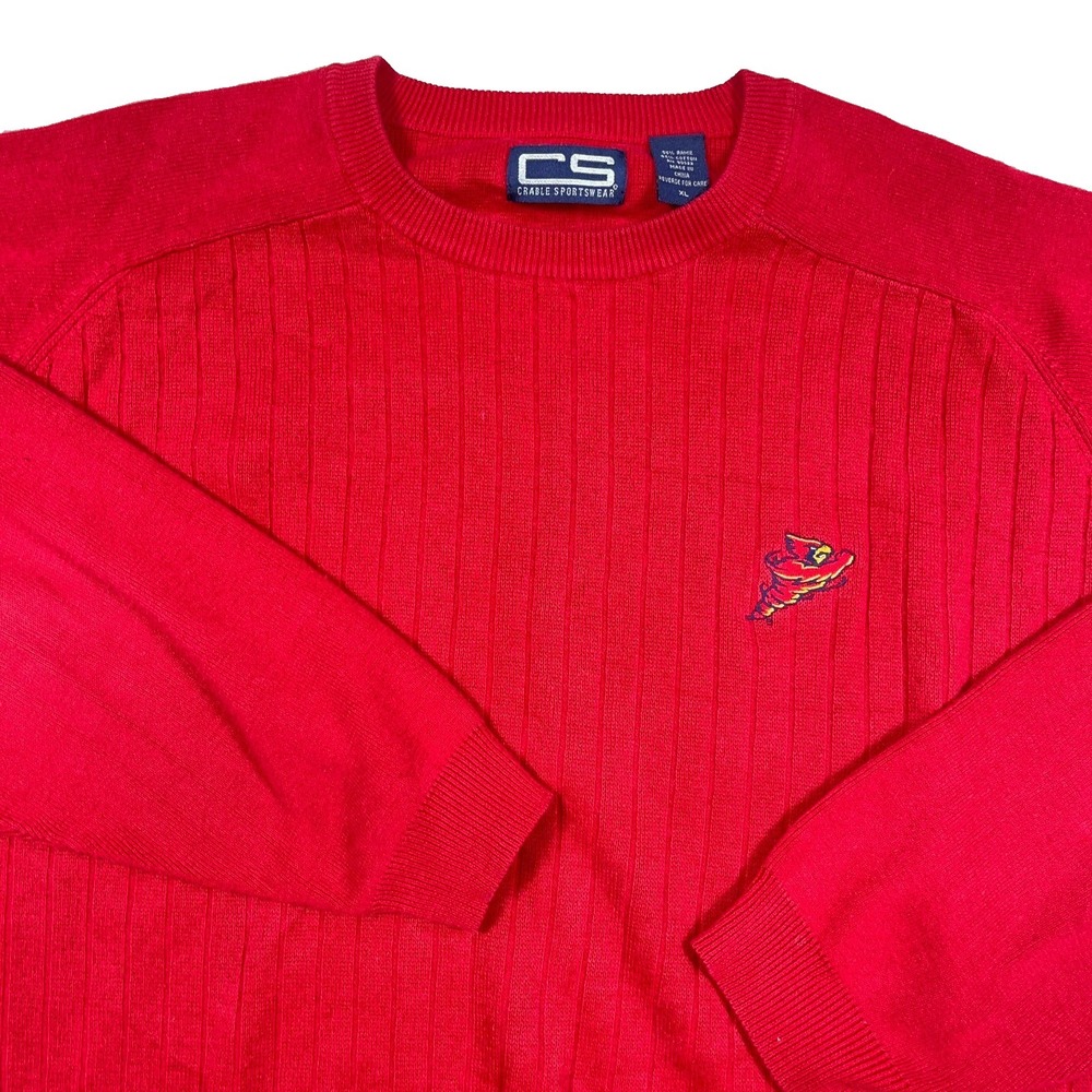 Illinois State Redbirds Sweater Men XL‎ Red Pullover Crewneck ISU Adult